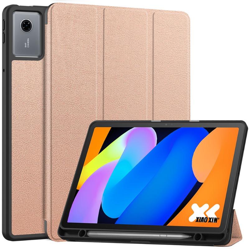 Pour Étui Xiaoxin Pad 11 Idea Tab 11/K11 Gen2 Housse Intelligente Pliante Avec Emplacement Stylo Funda TB335FC/TB336ZU/FU Housse 11 pouces Xiaoxin Pad 11 2025 rose or