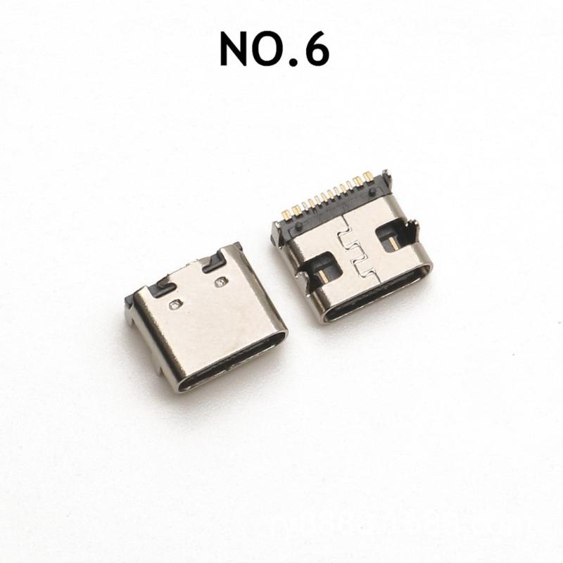 100Pcs 100Pcs Type C USB Charging Dock Connector Mix 6Pin 16Pin Use for Phone Digital Product Repair Accessories