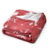 Winter Snowflakes Christmas Santa Claus Checkered Snow Blanket Ultra-Soft Flannel  Throw Blankets Comfortable Bedding Throws