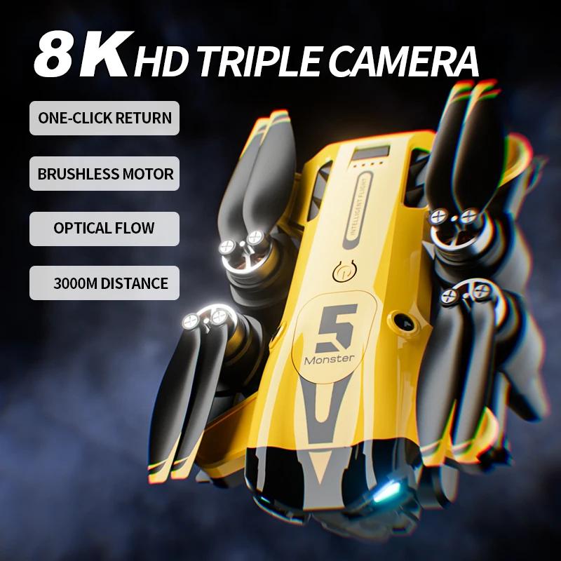 M5 Dron Profesionální 8K HD Letecký Profesionální Letecké Snímkování Duální Kamera Vyhýbání se Překážkám GPS 5GWifi Bezkomutátorový Kvadrokoptéra