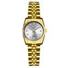 Orologi da Coppia Acciaio Inossidabile con Cinturino, Calendario, Viso con Strass Dorati: Moda Casuale Quarzo da Uomo e da Donna