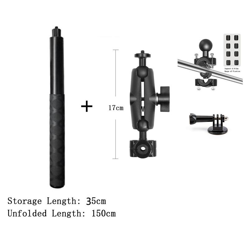 Time Invisible Selfie Stick for Insta360 X4 X3 X2 GoPro 12 11 10 9 8 DJI Action 4/3 SJCAM Selfie Stick Bundle Handle 7