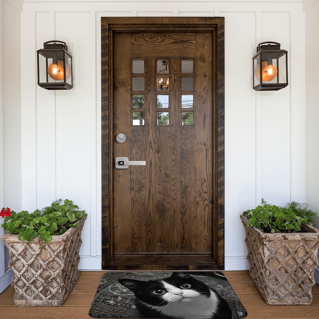 Funny Cute Cat Pet Lovers Front Door Floor Entrance Mat Indoor  Kitchen Bathroom Doormat Balcony Carpet Rug