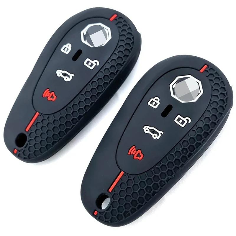 Neue Silikon-Gummi-Autofernbedienung Schlüsselanhänger Hülle Für Mg Auto Schlüsseltasche Cyberster Auto Schlüssel Set All-Inclusive High-End Gefühl