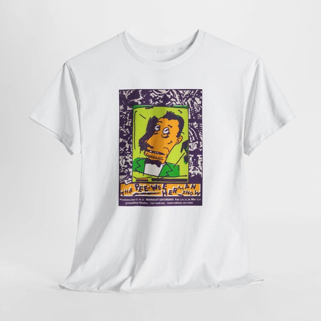 Vintage 1981 Retro Show Poster, Pee-Wee Herman Unisex Tee, Shirt, Heavy Cotton