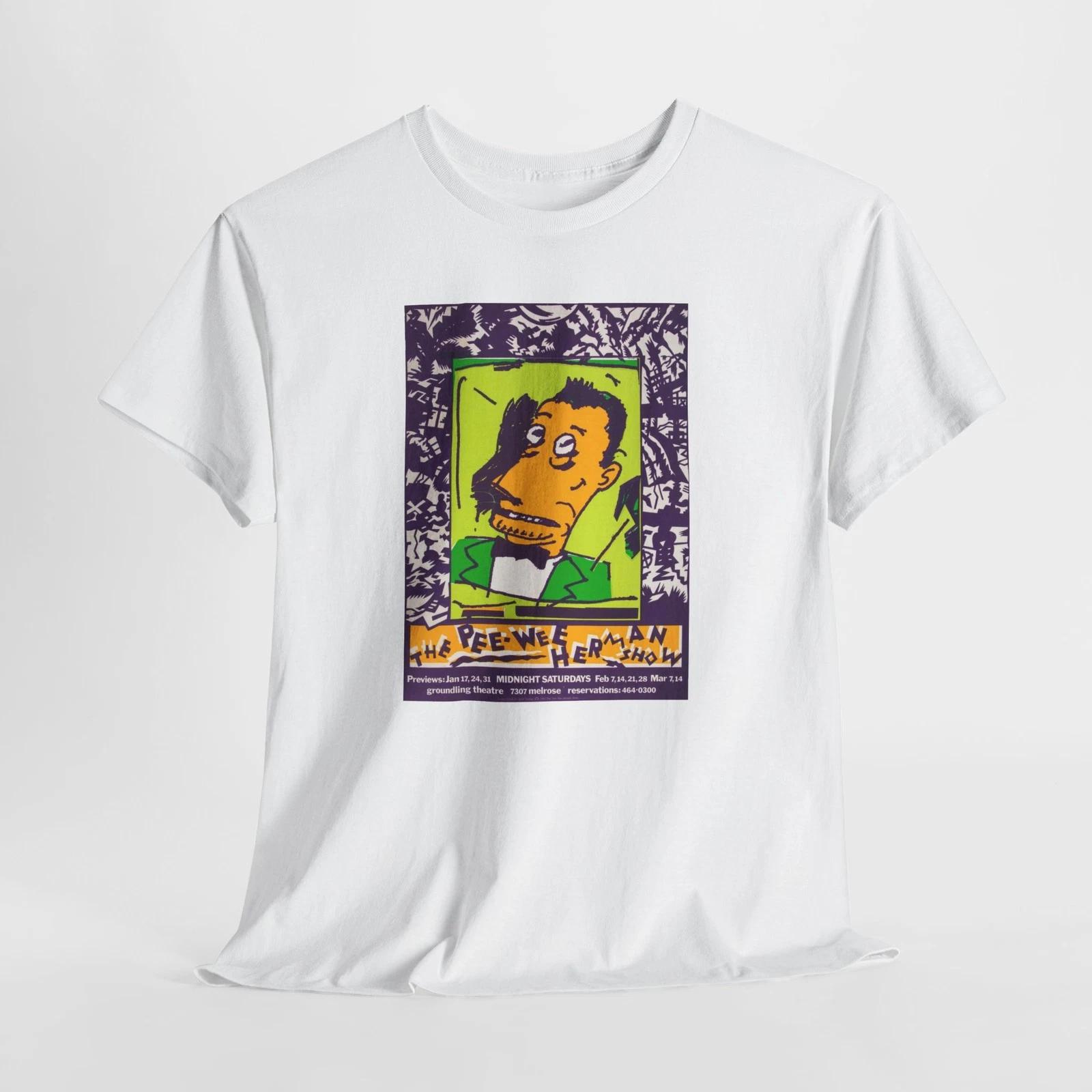 

Винтажный ретро-постер шоу 1981 года, унисекс футболка с Пи-Ви Германом, рубашка, плотный хлопок 2XL