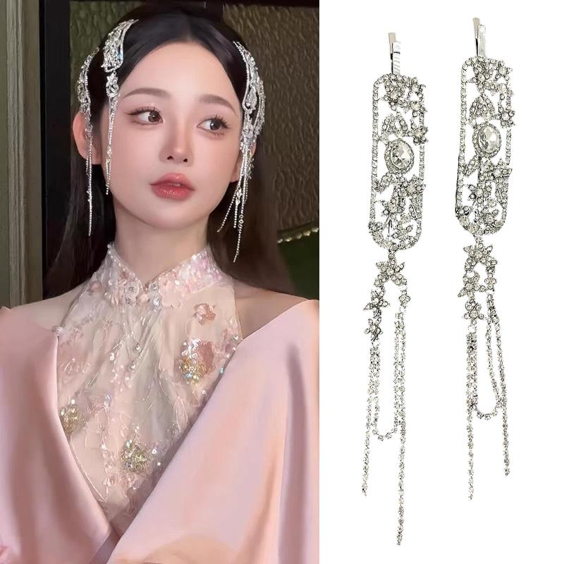 

Элегантная заколка для волос с кисточками для женщин и девушек, универсальная, из сплава, с длинными кисточками, аксессуары для волос, простая заколка для непослушных волос, подарки