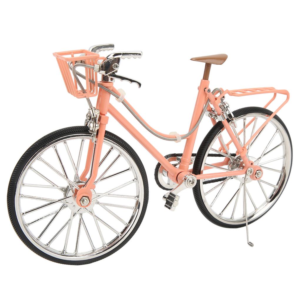 Bike Model Pink Simulated Design Detachable 110 Scale Mini Bike Ornament Toy for Shelf Desktop