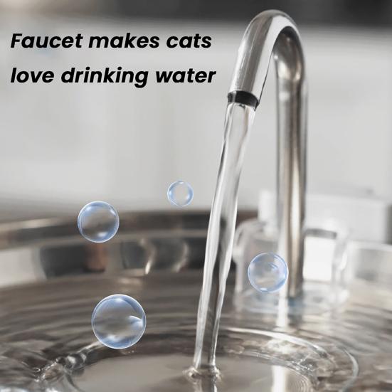 Cat Water Fountain Stainless Steel Automatic Water Fountain with Multiple Filtration 4L/135oz Quiet Dog Fountain with Water Level Window