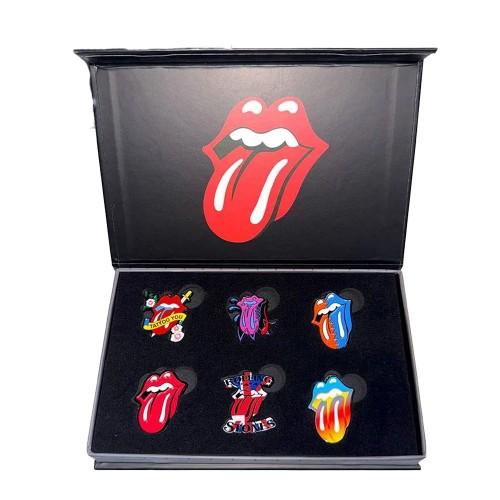 The Rolling Stones Tongues Evolution 1 Badge Set (Pack of 6)