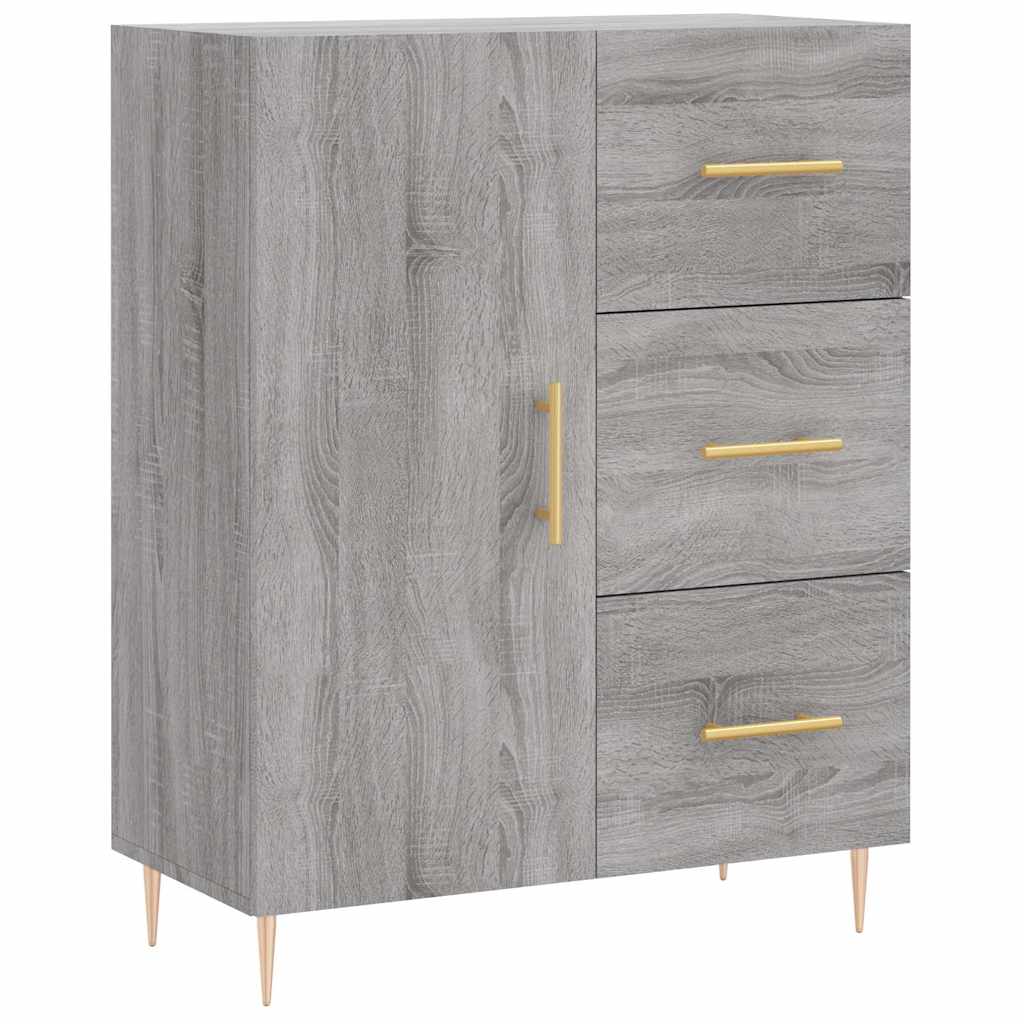 Highboard Grey Sonoma 69.5 x 34 x 180 cm Particle Board