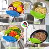 Kitchen Silicone Drainer Pasta Noodle Pot Colander With Clip Rice Vegetable Fruit Food Washing Draining Pan Strainer Gadgets