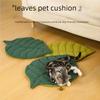 Soft Cotton Cat Bed Mat Leaf Shaped Kitten Puppy Dog Sleep Blanket Double Sided Washable Pet Floor Rug Home Comfort Pad
