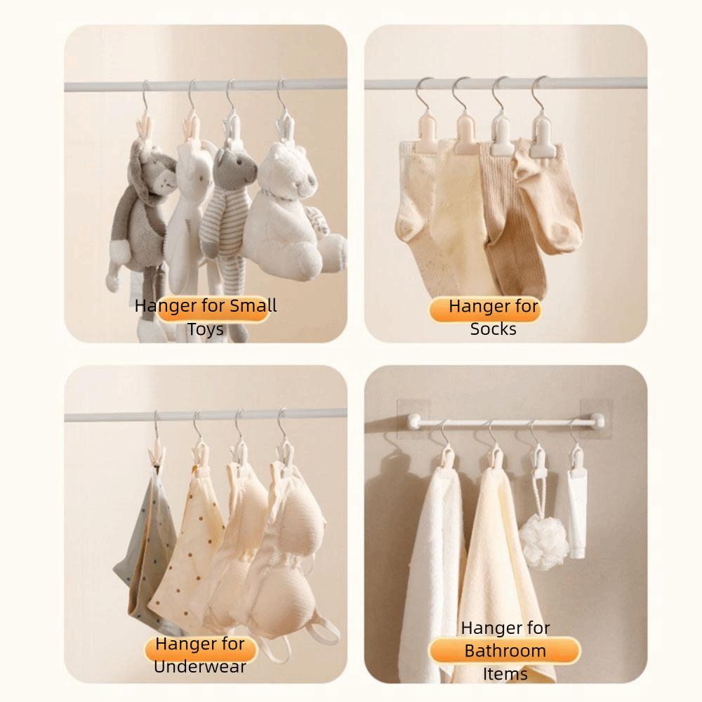 10Pcs Plastic Pants Socks Storage Clip Stackable Laundry Clothes Pegs Clothes Hangers  Closet