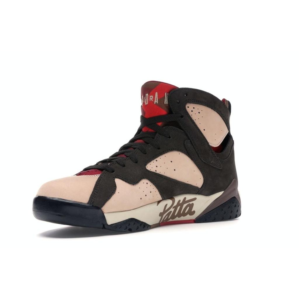 Patta X Air Jordan 7 Retro OG SP Shimmer Men Sneakers Brown Mahogany-Mink-Velvet-Brown-Tough-Red AT3375-200