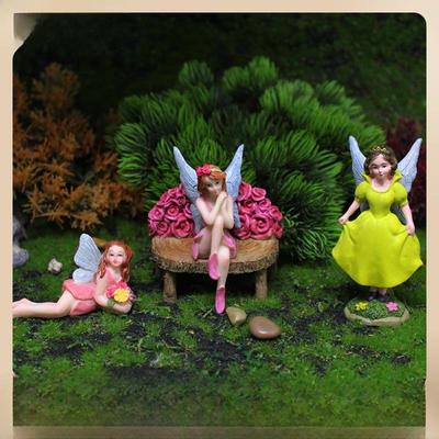 "Creative Cross-Border Fairy Flower Ornaments: Micro Landscape Garden Resin Figurines"