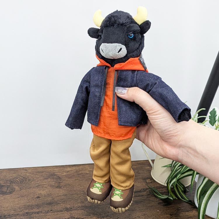 Naito Design Institute ZAP ANIMALS Plush Toy, Small Bison, 46368