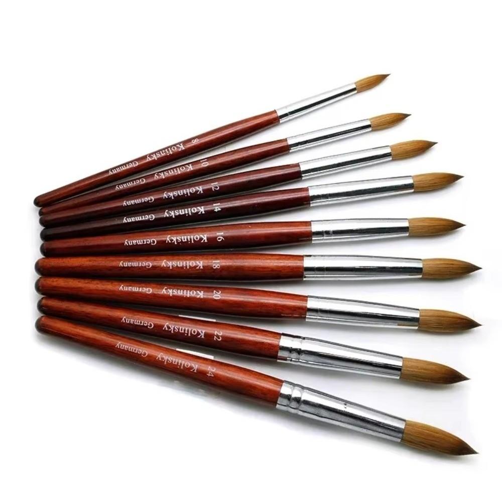 Wood Handle Nail Art Brush Acrylic UV Gel Brush Professional Liner Drawing Brushes  Nail Art