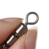10pcs Safe Fishing Swivels Bearing Rolling Triple Quick Connect Fishing Swivels Lightweight Corrosion Resistant Durable Portable
