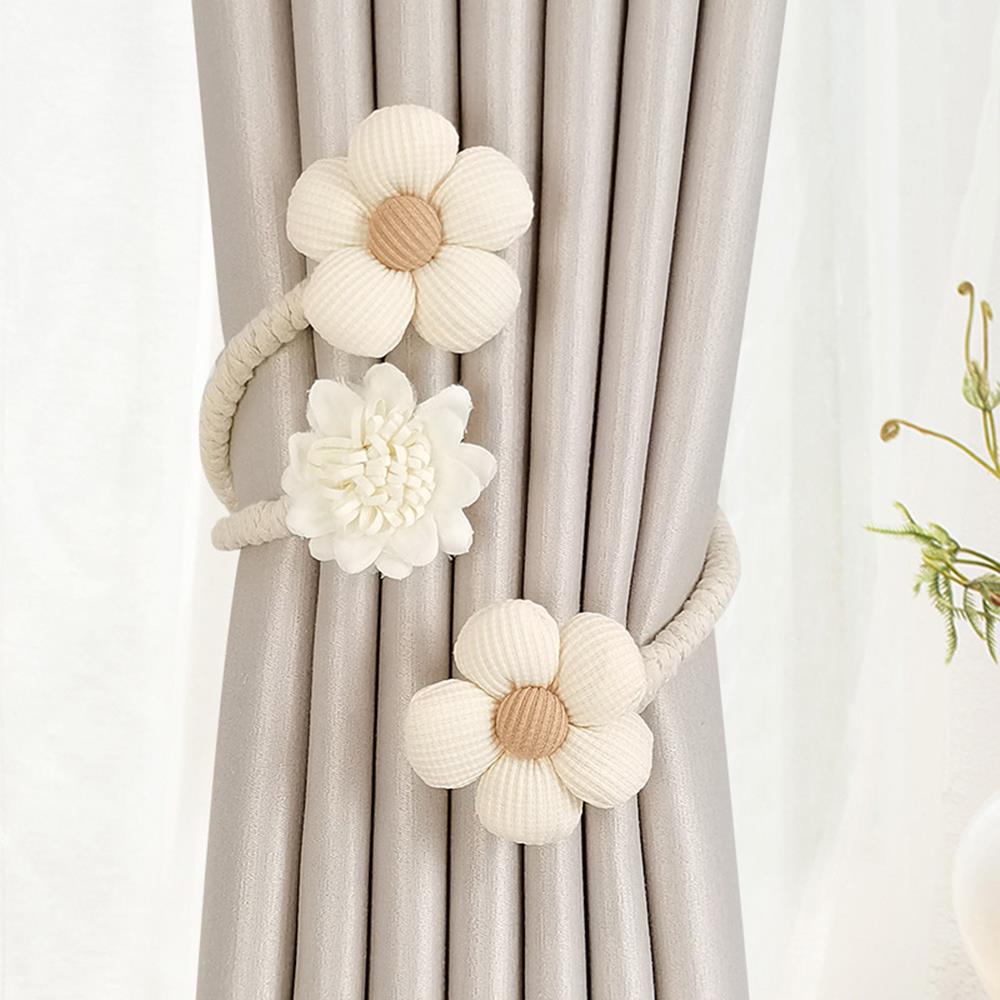 Vorhangbänder Dekorationen Vorhangschnallen Vorhangzubehör Kreative Ohne Stanzen Mode Blumenbänder Heimdekorationen