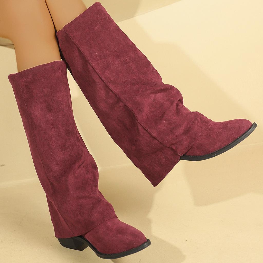 Fashion Women Fashion Outdoor High Boots Knee High Boots Trend Elegant Stylish Middle Heel Comfortable Designer Shoes Shoes for Women