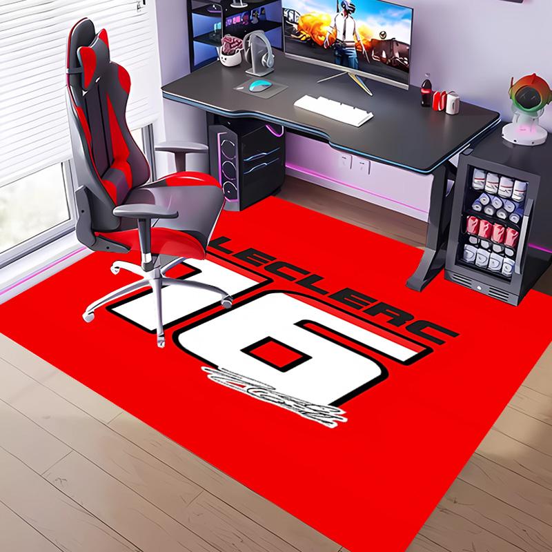 C-charles Leclerc F1 Racing -Themed Entrance Mat,Non-Slip Mat Area Rug,Room Decor,Outdoor Decor,Kitchen Rug,Doormat - Machine Washable,Easy to Clean