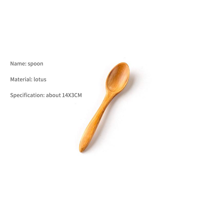 Japanese-Style Long Handle Wooden Spoon Coffee Stirring Rod Tea Dessert Spoon Mixing Soup Spoon Tableware Kitchen Supplies