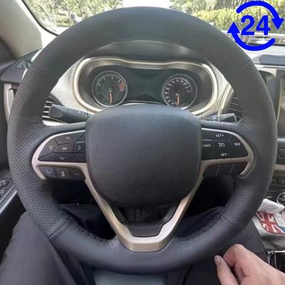 Handgestikt Stuurwielhoes Antislip Slijtvast Leer Voor Jeep Grand Cherokee ZJ WJ WK WK2 WL 1993-