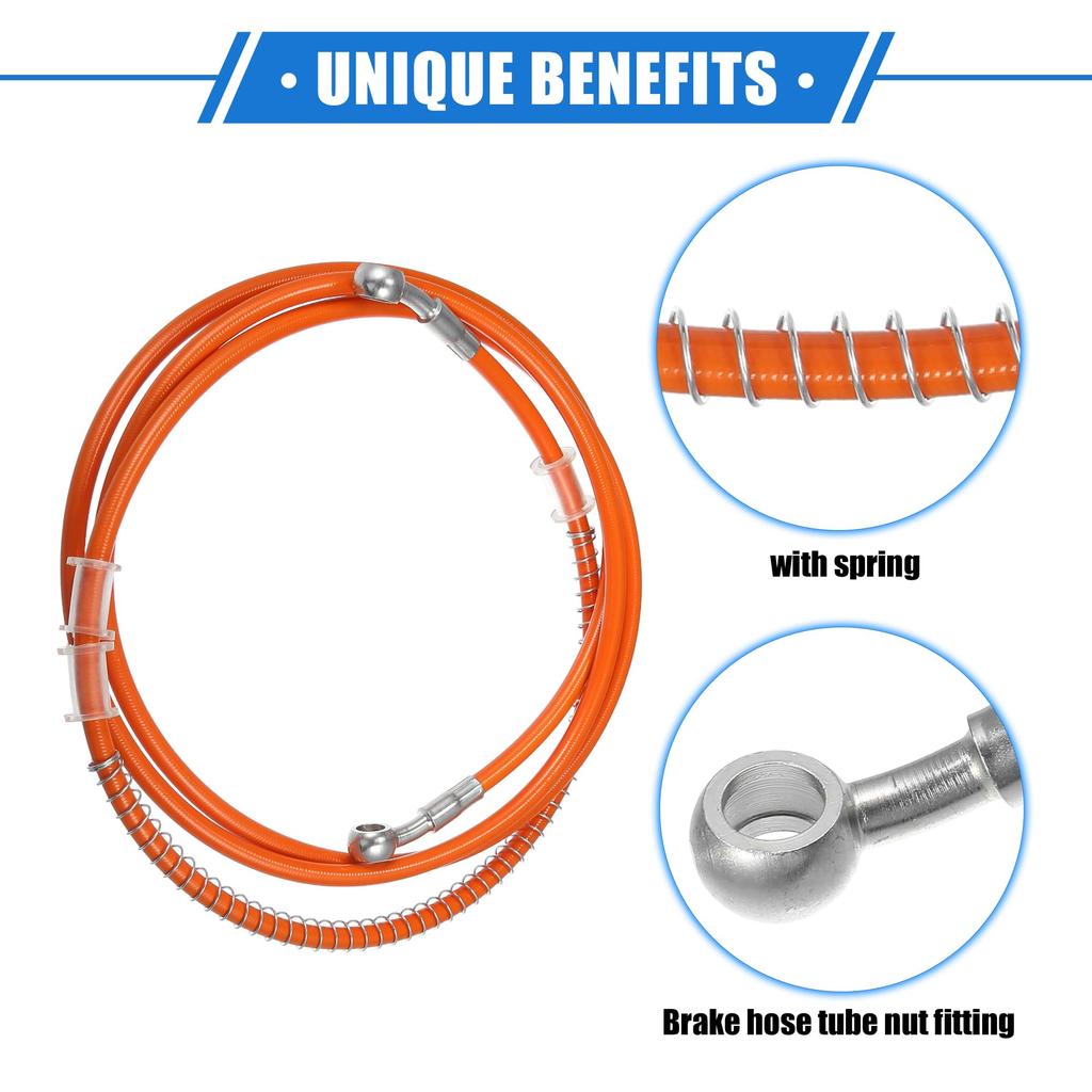 VekAuto Bike Brake Hose Clutch Hose Oil Hose with Spring