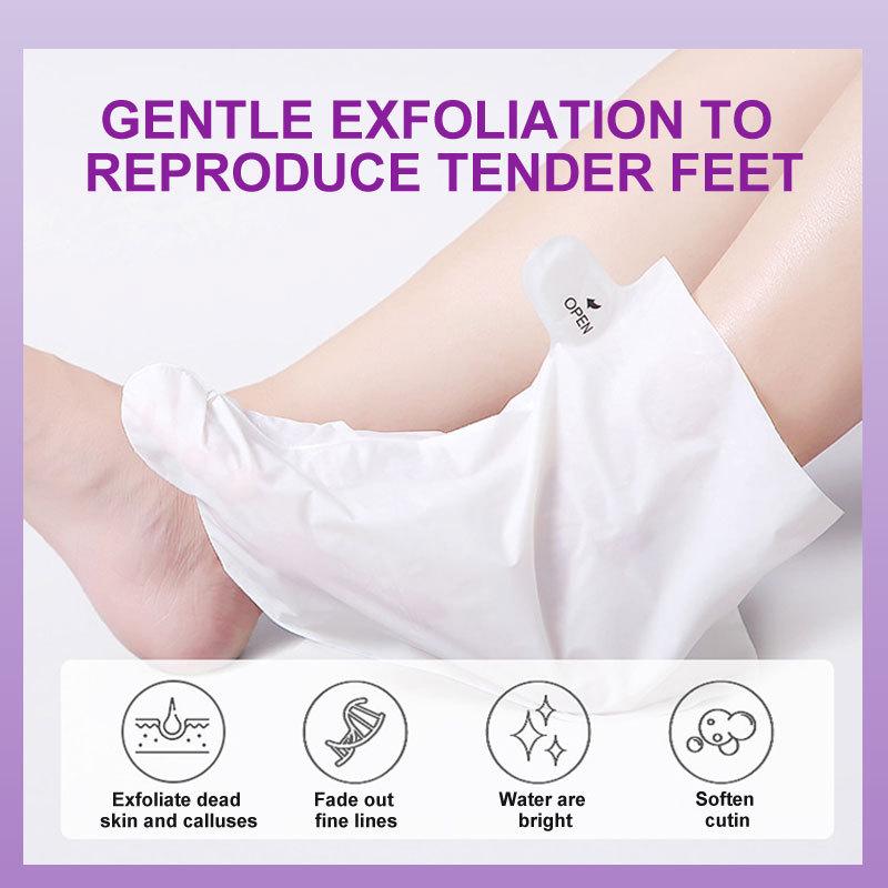Lavender Exfoliating Foot Mask To Remove Dead Skin, Nourish Feet and Whiten Skin