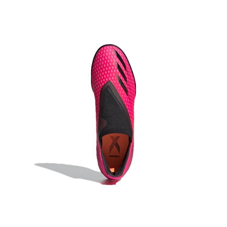 adidas X Ghosted .3 Schnürlose Turfschuhe Bequeme Schlupf-TF (Gummistollen) Strapazierfähige Fußballschuhe Unisex-Schuhwerk Magenta FW6972