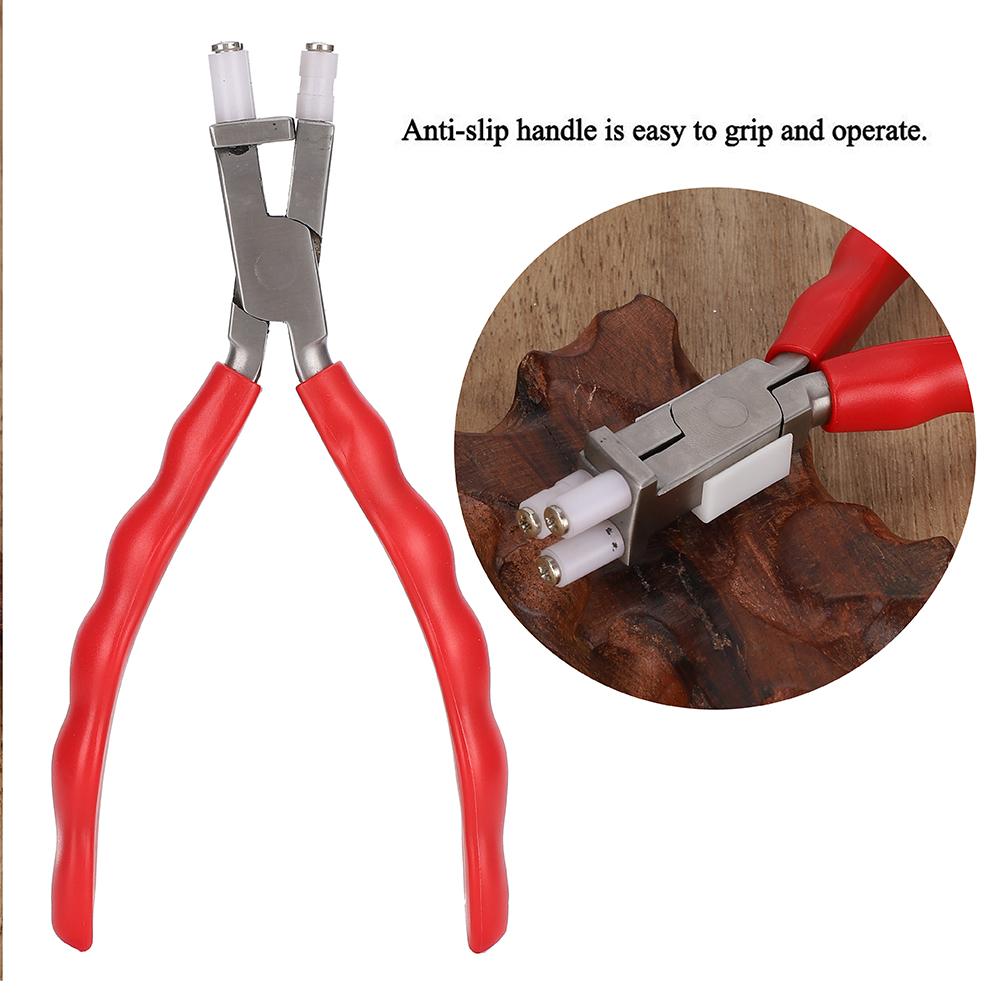 Clește dublu plat și rotund din nailon cu falcă, instrument de fabricare a bijuteriilor pentru brățări (Tip C)