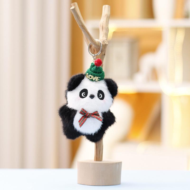 Plush Panda Toy Keychain With Soft Short Plush For Girls Gift Collection