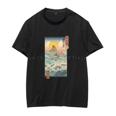 Harajuku Japanese Anime Chinchilla Tshirt Men's Studio Ghibli Hayao Miyazaki Men and Women Cartoon Clothes Summer T Shirt