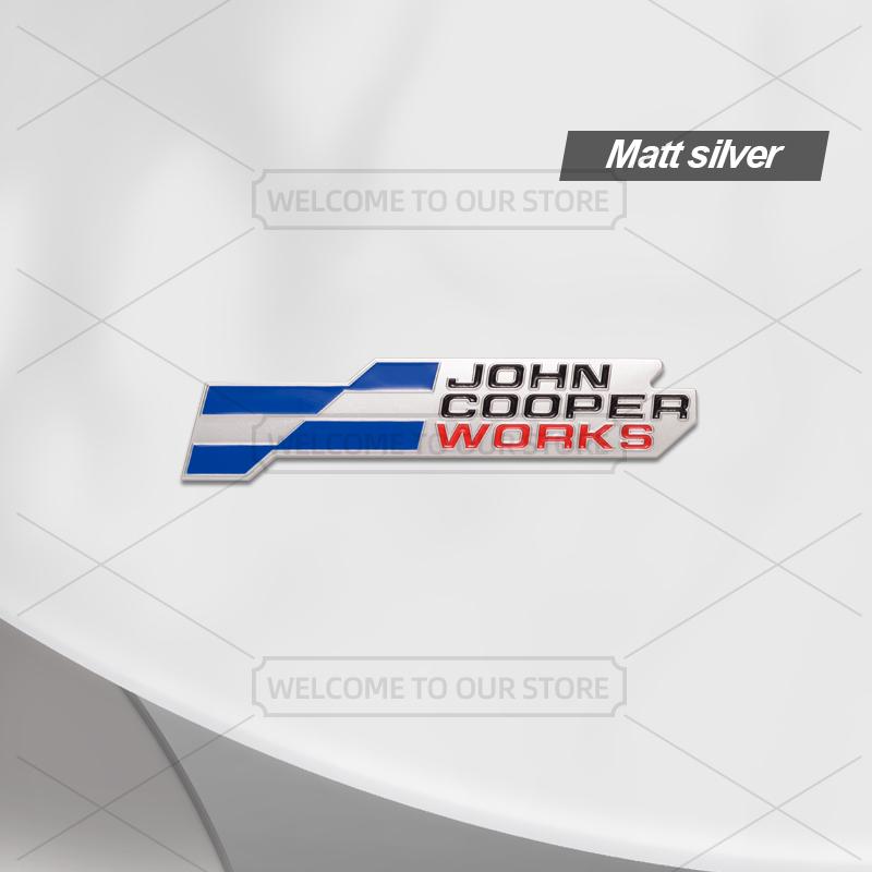 Emblema Metallico 3D John Cooper Works per Auto, Badge Griglia, Adesivi Auto, Adesivo Posteriore Auto per Mini Cooper S U25 J01 J05 F66 F65 F67