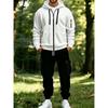 Mens Hoodie Sweatshirt Set Fleece Cargo Pants 2 Piece Casual Sportswear