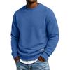Men's Crew Neck Sweatshirt Long Sleeve Loose Fit Solid Color Autumn Winter Casual Thick Pullover Hoodie