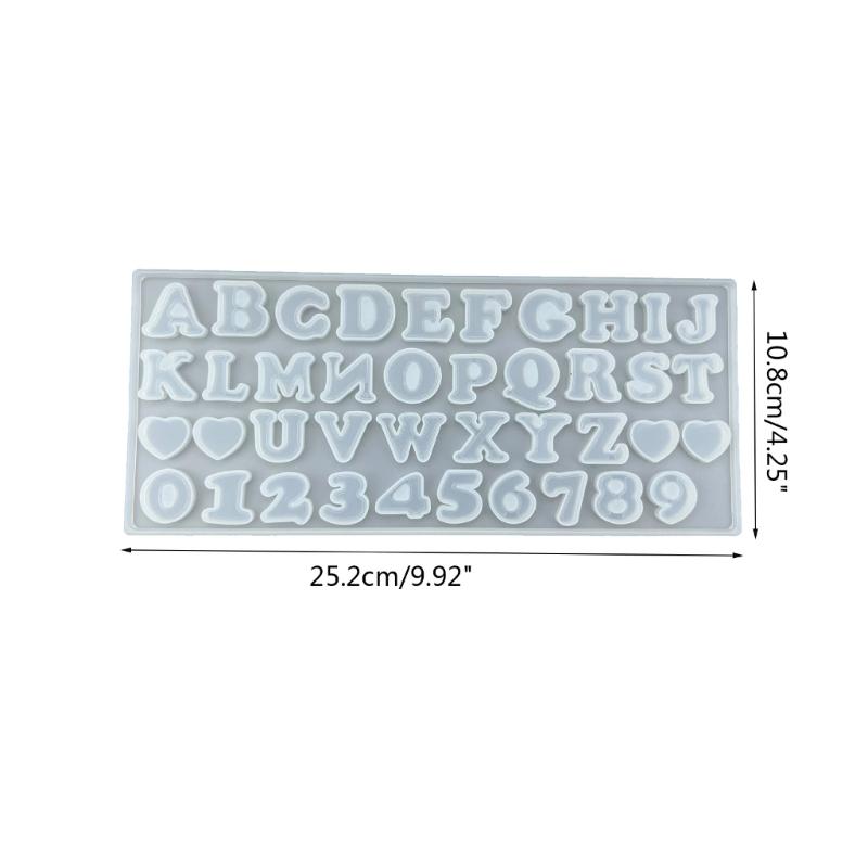 English Alphabet Epoxy Resin Molds Silicone Capital Lowercase Letters Cement Mold for DIY-Jewelry Pendants Crafts