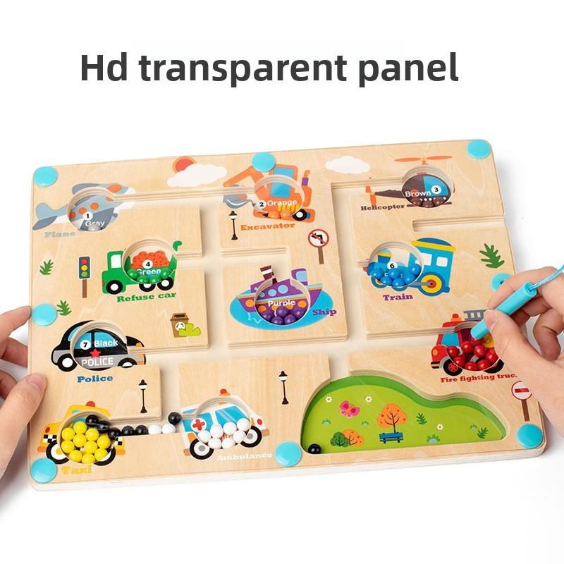 Dinosaur Magnetic Bead Maze Toy For Kids Educational Learning And Fine Motor Skills