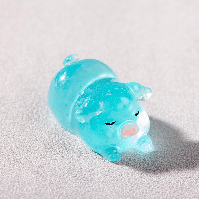 Cute Luminous Piggy Resin Figurine Perfect For Creative Diy And Desktop Decoration