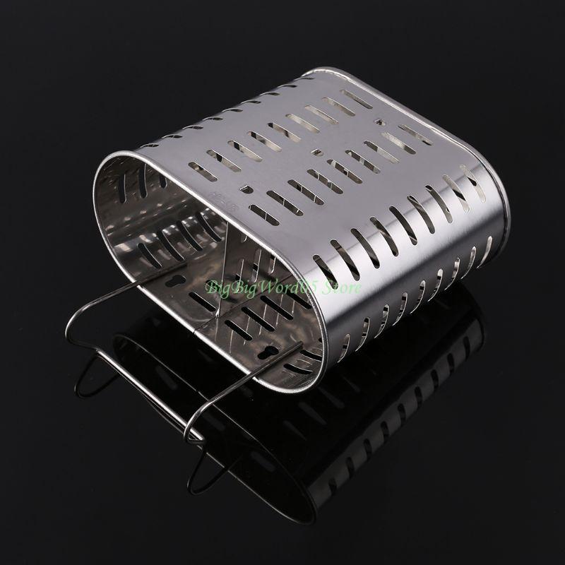 24TE Stainless Steel Cutlery Holder Drainer Storage Spoon Fork Chopsticks R