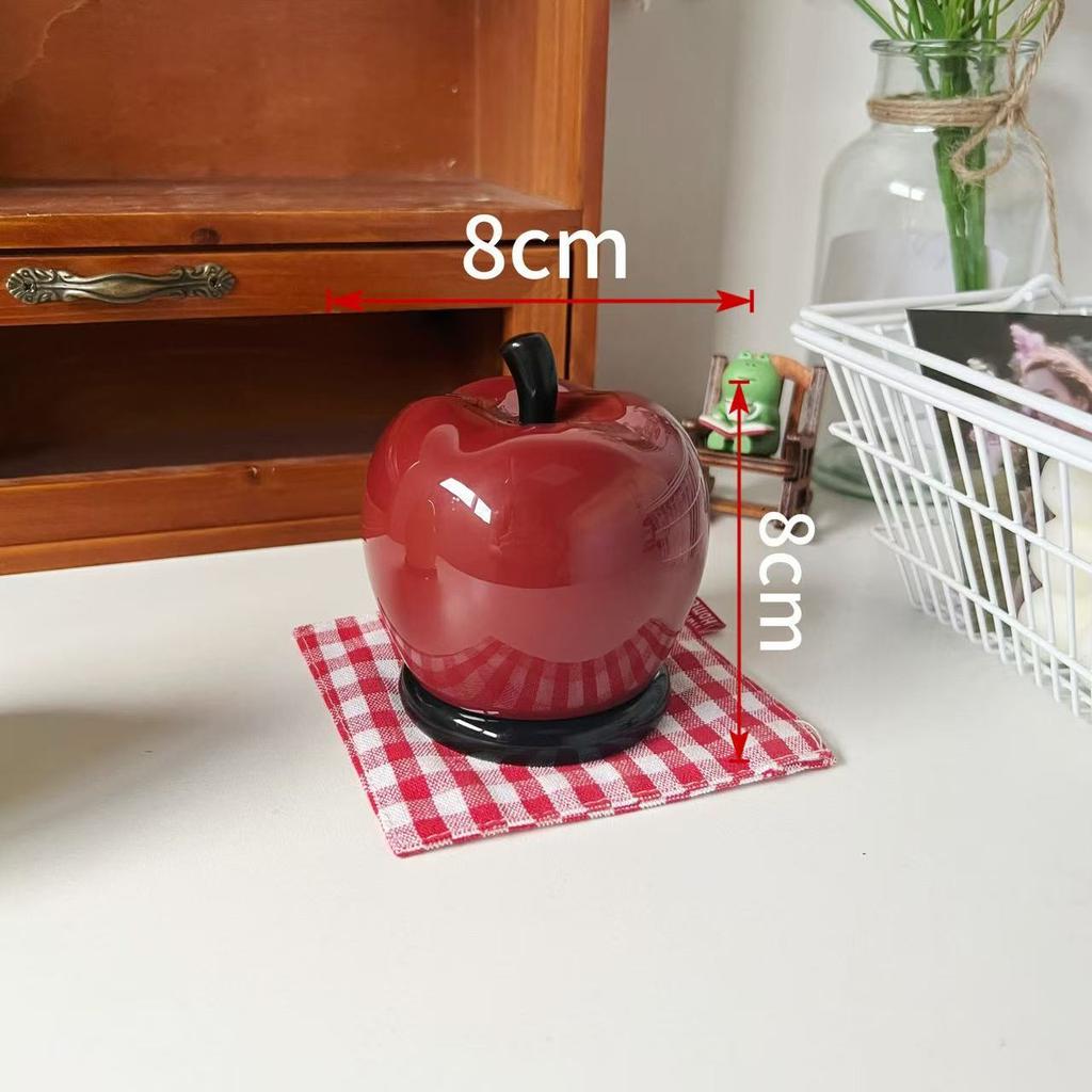 Cute Apple And Pear Design Toothpick Box Luxury Home Cotton Swab Dental Floss Storage Creative Container Modern Organizer