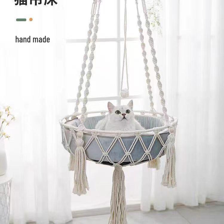 Cat Window Hammock with Removable Hanging Bed and Swinging Basket Design