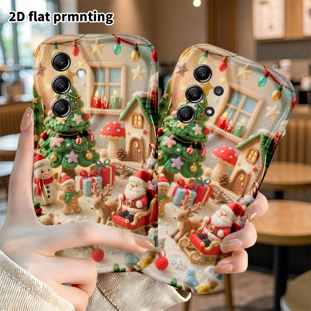 Phone Case: 2D flat, suitable for Samsung Galaxy A34 A35 M05 M06 S20 S22 S21 FE Plus 5G protective case, mini amusement park, perfect Christmas and Ha
