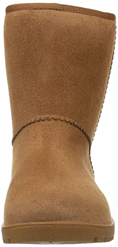 Okamoto Waterproof Mouton Rain Boots In Camel