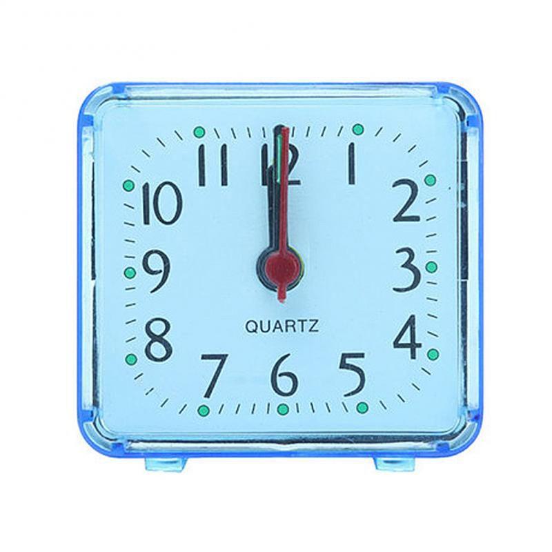 Candy-colored Bedroom Alarm Clock Portable Analog Dial Square Ornament