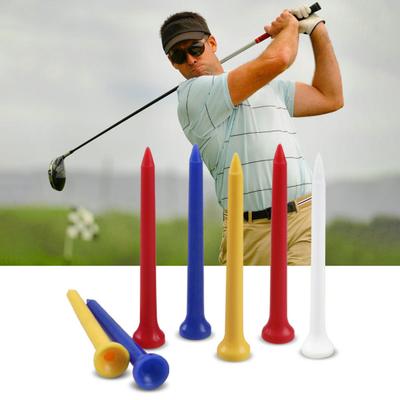 100 szt. Teesów golfowych, zmniejszających tarcie, spin boczny, drewniane Teesy golfowe, akcesoria golfowe poprawiające odległość i dokładność