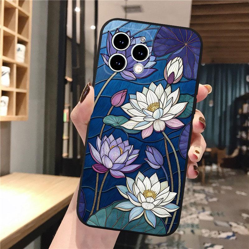 Lotusblumen-Handyhülle Für iphone 17 Pro Max 17 Pro Air 16 15 14 13 Pro Max 15 16 Pro 15Plus