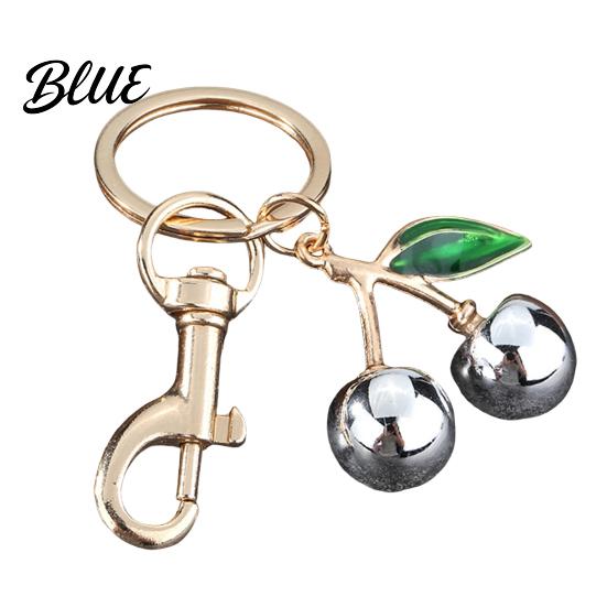 Fruit Key Ring Charm Alloy Cherry Keychain for Backpacks Shape Car Purses Chain Holder Decorative Handbag Pendant Women & Girls Backpack
