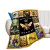 Bienenprint-Decke, Vintage-Sonnenblumenbett, Superweiche und bequeme Sofadecke, Luxuriöse Reise-Nickerchen-Decke, Geschenk